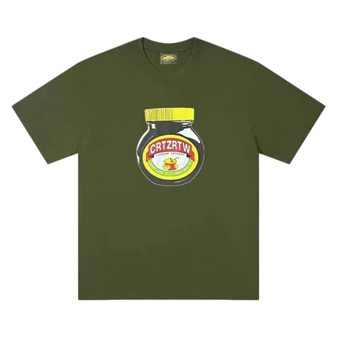 Corteiz Tee - Olive Jar Print