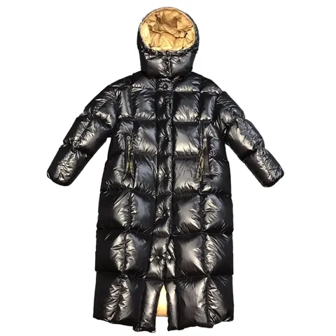 Moncler Down Jacket - Black Glossy Long II