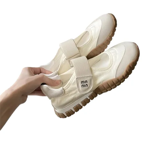 Miu Miu - Cream Strap Sneaker