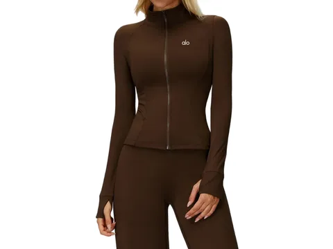 Alo Hoodie - Brown Fitted Zip