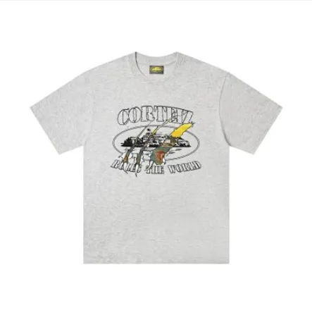 Corteiz Tee - Grey Alcatraz Print