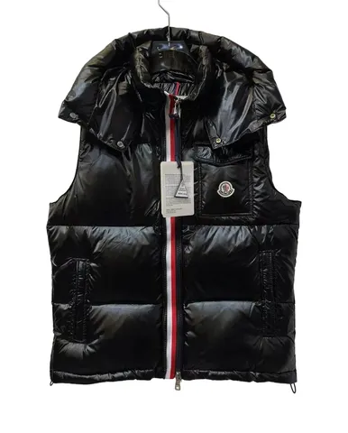 Moncler Vest - Black Glossy Tricolour