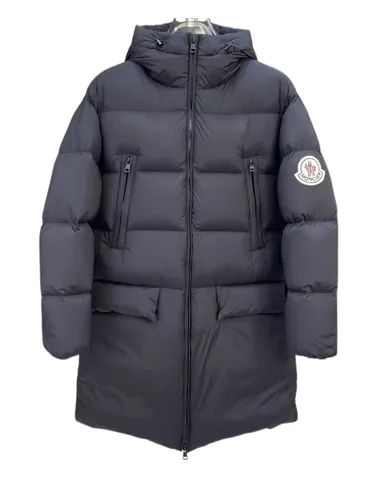 Moncler Down Jacket - Navy Long Hooded
