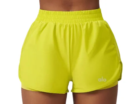 Alo Short - Chartreuse Running, Quick-Dry