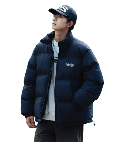 Balenciaga Quilted Jacket - Navy Puffer