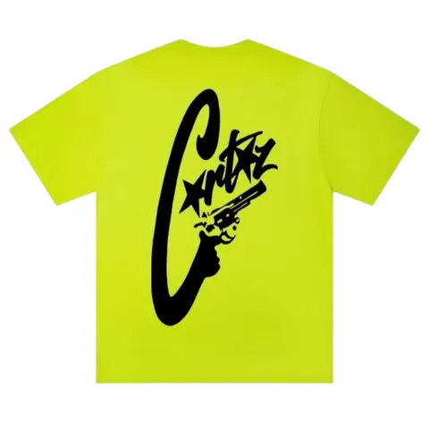 Corteiz Tee - Lime Black Script