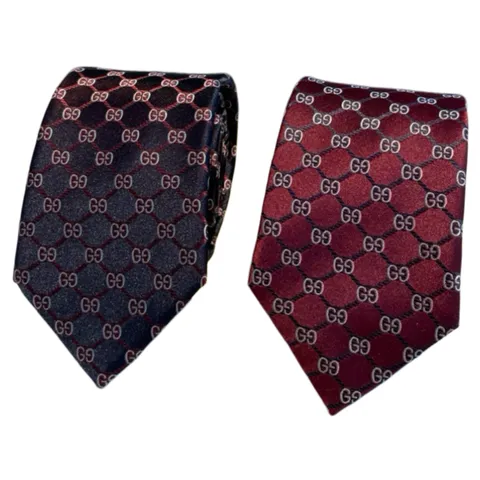 Gucci Tie - Burgundy GG Tie