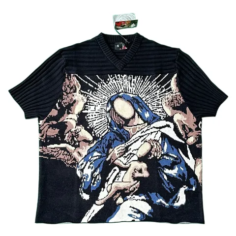 Derschutze Tee - Black Tapestry Knit