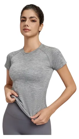Alo Short - Grey Seamless Tee