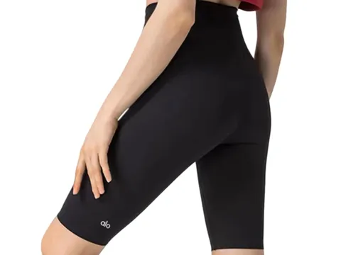 Alo Short - Black Biker, High-Waist