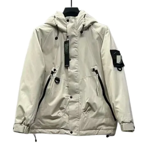 Stone Island Down Jacket - Cream Shell Jacket