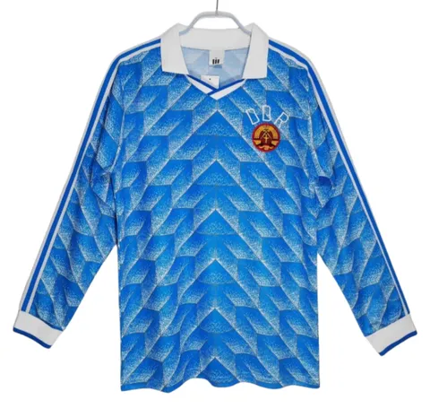 1988 season East Germany home Long sleeved Retro Fan version