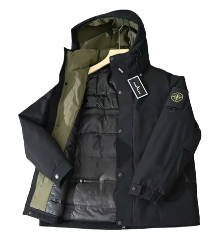 Stone Island Down Jacket - Black Parka