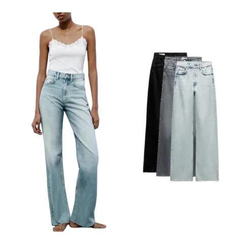 Zara Jeans - Light Wash Wide-Leg