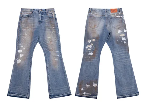 Gallery Dept Jeans - Mid Wash Paint Flare