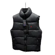 Ralph Lauren Vest - Black Puffer Vest, Stand-Collar