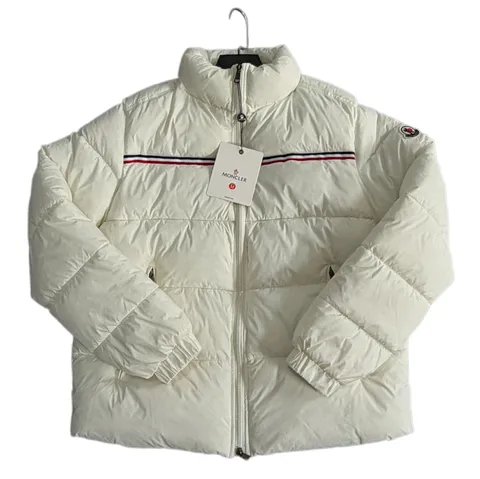 Moncler Quilted Jacket - Cream Tricolour Stripe