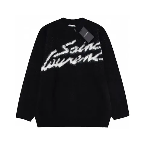 YSL Sweater - Black Signature Knit