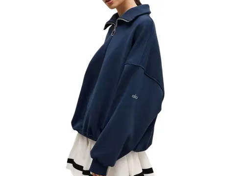 Alo Hoodie - Navy Collared Pullover