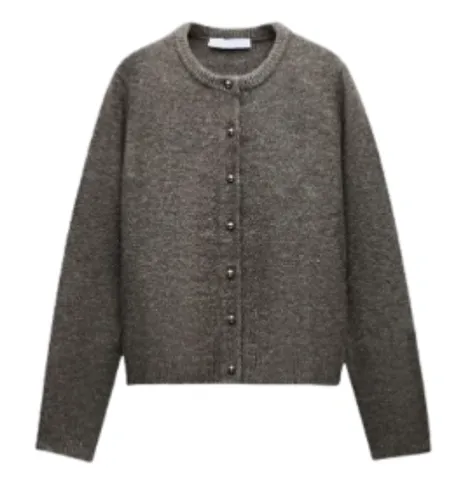 Zara Sweater - Grey Knit Cardigan