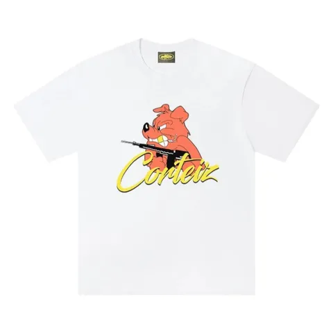 Corteiz Tee - White Dog Mascot