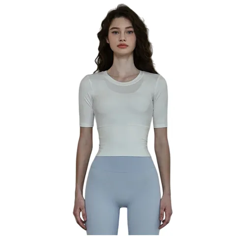 Alo Tee - Ivory Cropped