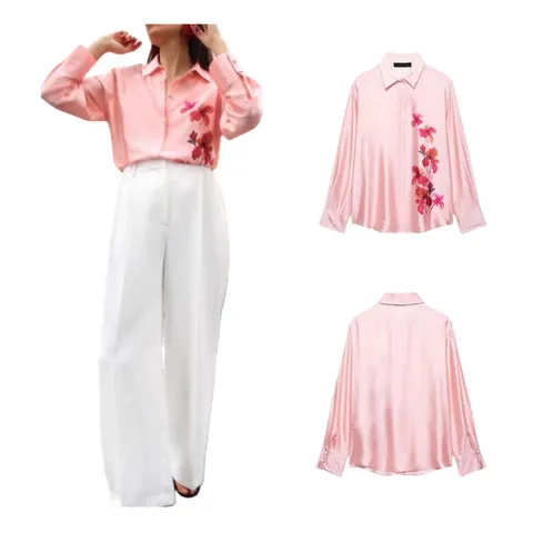 Zara Shirt - Pink Floral Print