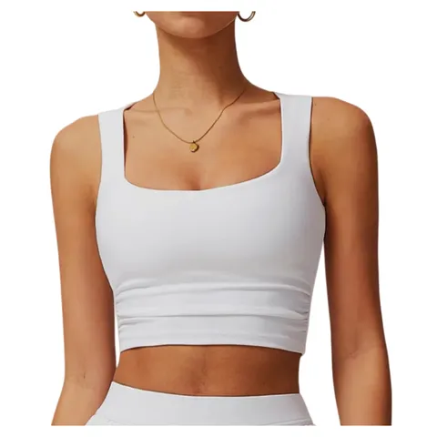 Alo Vest - White Square-Neck Tank