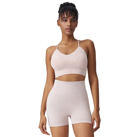 Alo Set - Blush Bra & Shorts