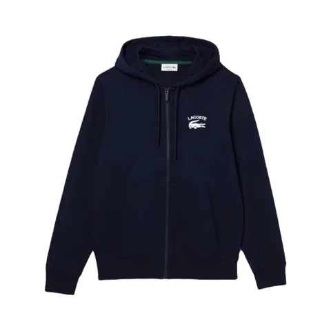 Lacoste Zipper Hoodie - Navy Zip Hoodie, Embroidered