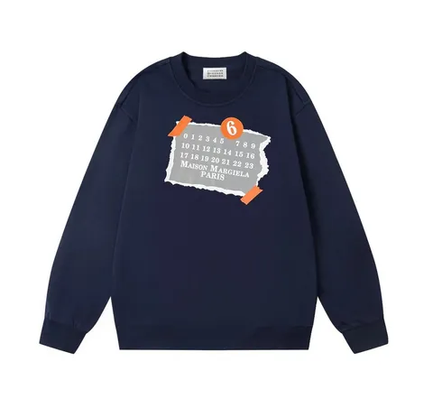 Maison Margiela Hoodie - Navy Tag Print