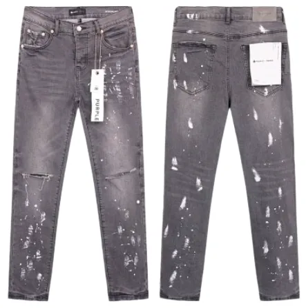 Purple Brand Jeans - Grey Paint Splatter