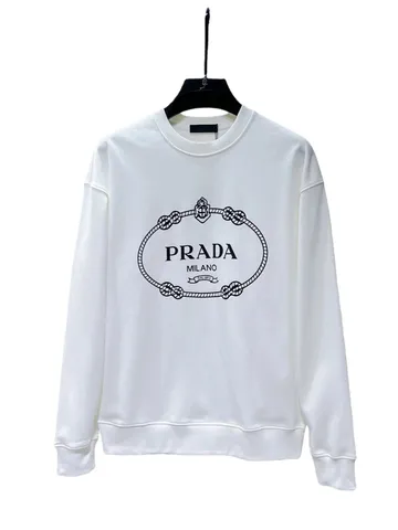 Prada Hoodie - White Milano Logo