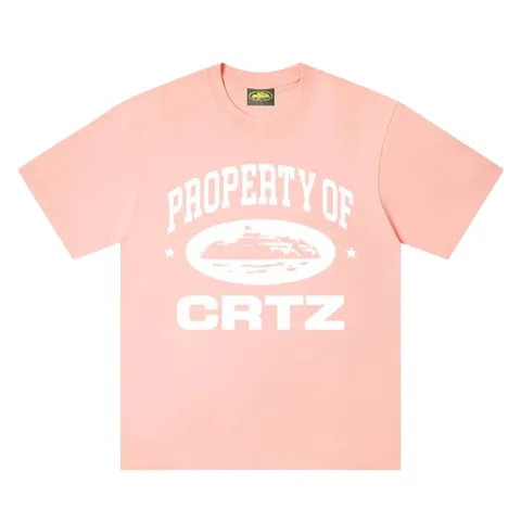 Corteiz Tee - Pink Property Of CRTZ