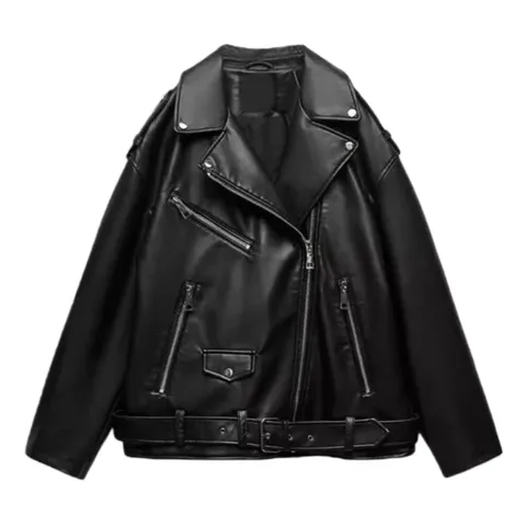 Zara Leather - Black Biker Jacket