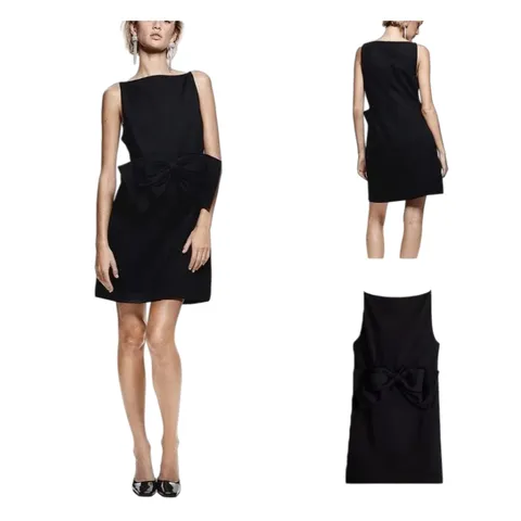 Zara Dress - Black Bow Mini