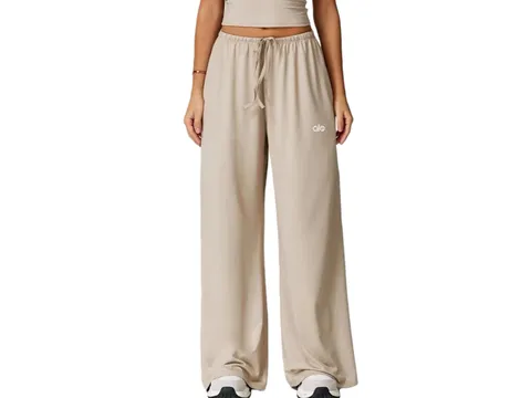 Alo Pants - Oat Wide-Leg, Relaxed