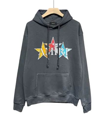 Amiri Hoodie - Grey Star Print