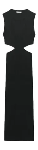 Zara Dress - Black Cut-Out Maxi