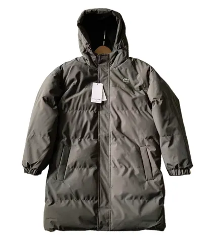 Lacoste Quilted Jacket - Grey Long Puffer