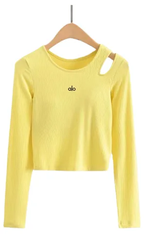 Alo Long Tee - Yellow Cut-Out