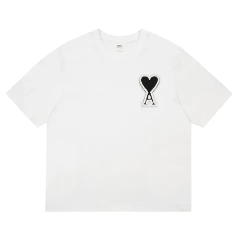 Ami Tee - White Big Black Heart