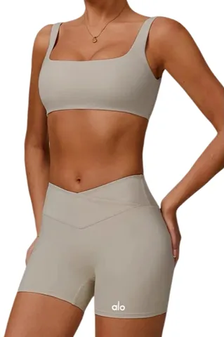 Alo Set - Stone Bra & Shorts