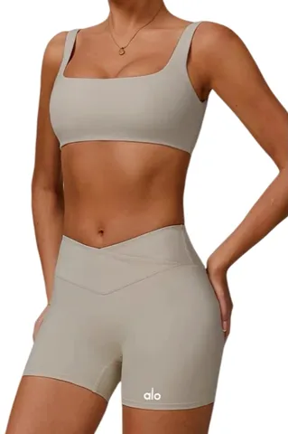 Alo Set - Stone Bra & Shorts