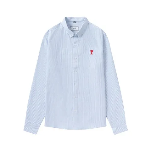 Ami Shirt - Pale Blue Heart Logo