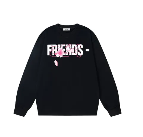 Vlone Hoodie - Black Friends Pink