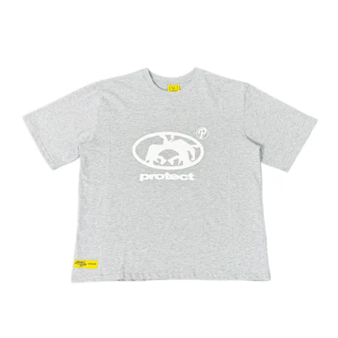 Protect Tee - Grey Logo Print