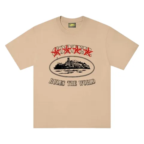 Corteiz Tee - Tan 4 Star Alcatraz
