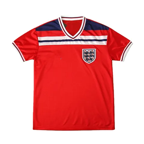 1982 season England away retro Fan version - Bright Red