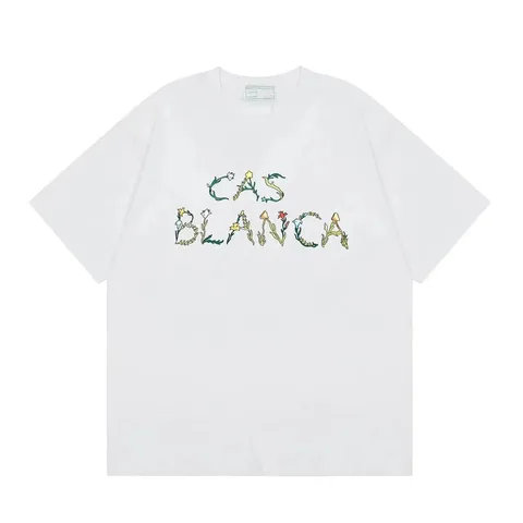 Casablanca Tee - White Floral Logo